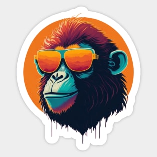 Monkey in sunglasses Sticker